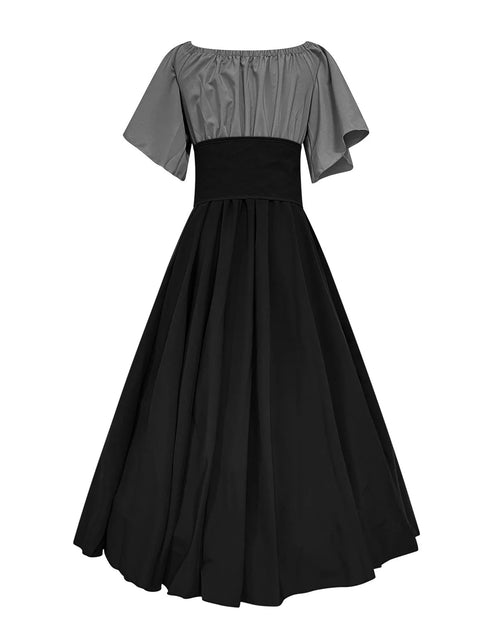 Load image into Gallery viewer, Womens Renaissance Faire Dresses Medieval Irish Traditional plus Size Dresses Ruffle over Dress Corset Retro Cosplay Gown
