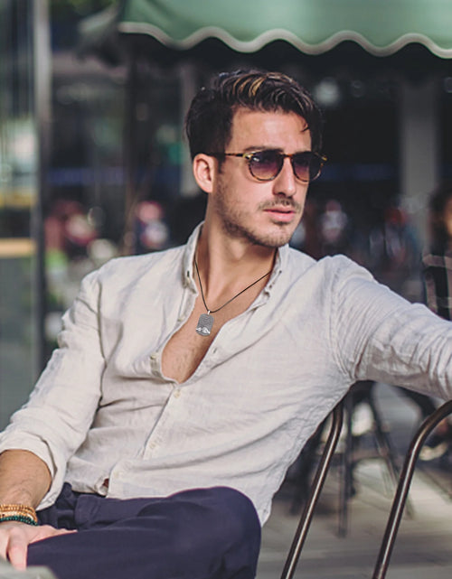 Load image into Gallery viewer, Mens Pendant Necklace 925 Sterling Silver Father'S Love to Son Pendant Necklaces Birthday Xmas Gift Jewelry for Man Dad
