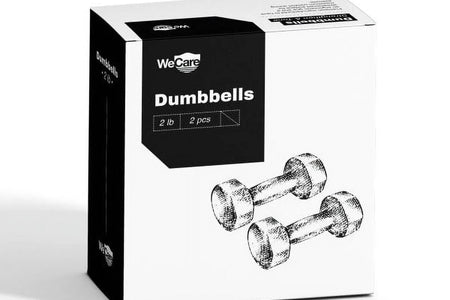 Fitness, 2Lb Neoprene Dumbbell, Pair - Black