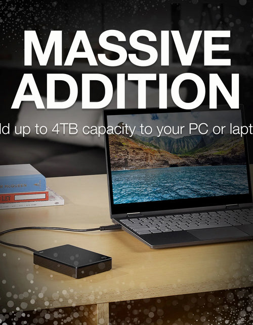 Load image into Gallery viewer, Backup plus Portable 4TB External USB 3.0 Hard Drive - Black
