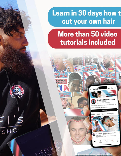 Load image into Gallery viewer, The 360 Mirror - 3 Way Mirror for Self Hair Cutting - Adjustable Trifold Barber Miror to Cut Your Own Hair - Tri Fold Self Haircut System for Men and Women Braiding - Three Sided Miror for Haircuts
