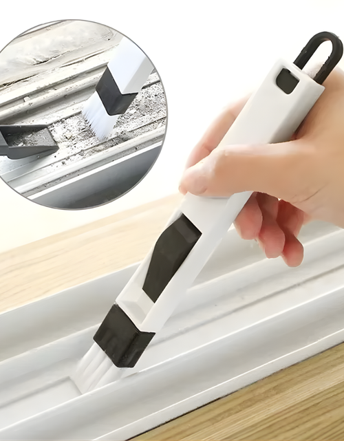Load image into Gallery viewer, CleanSweep Polished Window Track &amp; Keyboard Brush- Nook &amp; Cranny Dust Shovel for Effortless Cleaning
