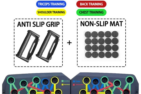 Portable Multifunctional Push-Up Board Set with Handles Foldable Fitness Equipment for Chest Abdomen Arms and Back Training