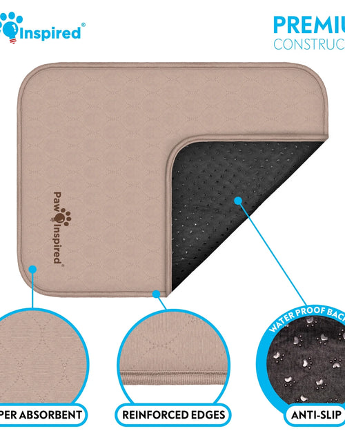 Load image into Gallery viewer, 2Ct  Dog Crate Pads Mats Size 24X18” for Use with 24” Kennel and Crate | Washable Waterproof Dog Pee Pads
