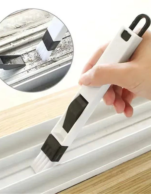 Load image into Gallery viewer, CleanSweep Polished Window Track &amp; Keyboard Brush- Nook &amp; Cranny Dust Shovel for Effortless Cleaning
