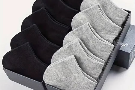 10/20/40 Pairs Men'S Boat Socks Business Sport Sweat Absorption Mature Summer Autumn Solid Color Versatile Ankle Socks