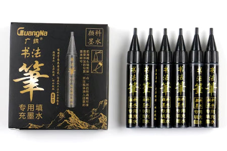 4Pcs/Set Calligraphy Pen Hand Lettering Art Pens Brush Ink Lettering Pens Markers for Writing Drawing Black Ink Pens Art Marker