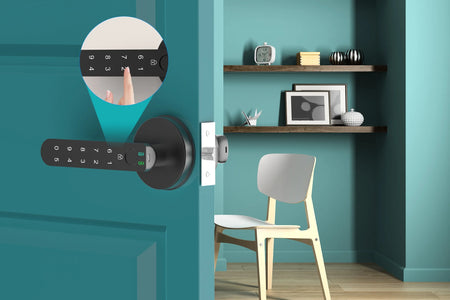 Smart Fingerprint Door Lock Biometric Keyless Entry Door Knob with Keypads by  for Home