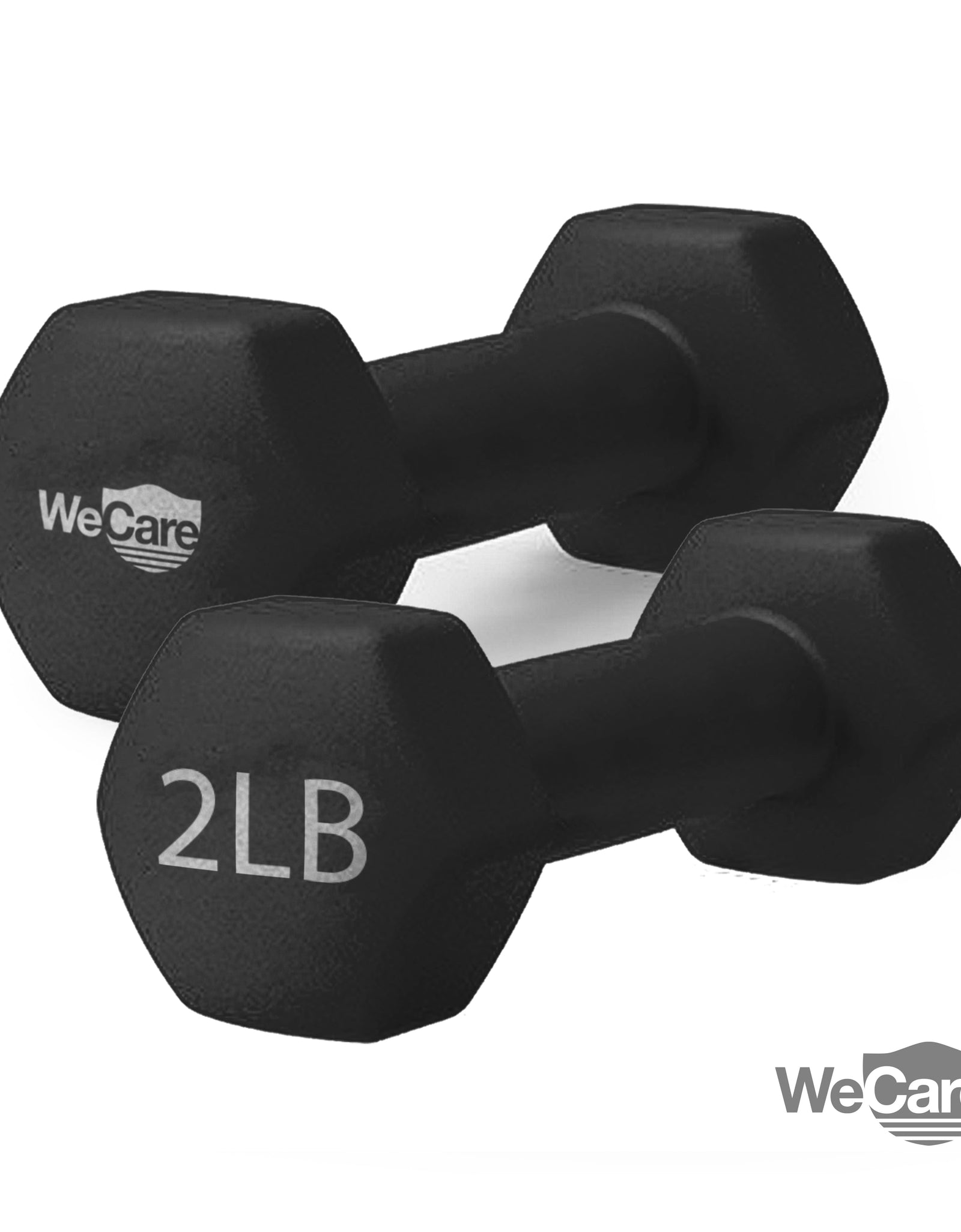 Fitness, 2Lb Neoprene Dumbbell, Pair - Black