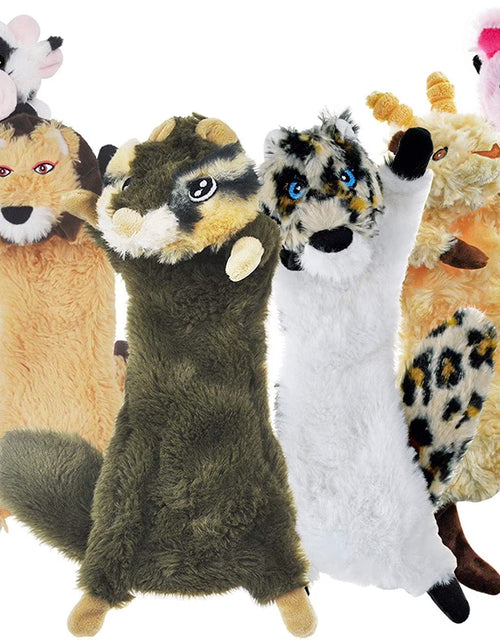 Load image into Gallery viewer, Dog Squeaky Toys No Stuffing, 6 Pack Dog Toys Crinkle Dog Toys for Small Dogs Durable Dog Chew Toys Plush Cute Animals Natural Puppy Toys for Teething Pet Toys Squeak
