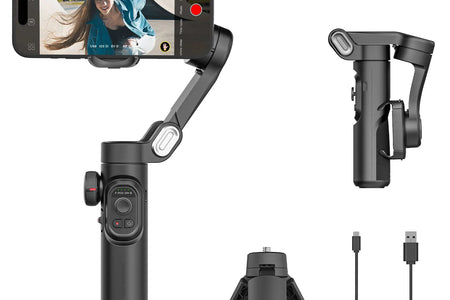 Smart XE Kit Gimbal Stabilizer for Smartphone Iphone Video Recording Magnetic Fill Light 3-Axis Foldable Android Gimble
