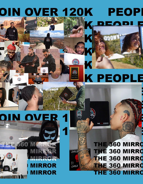 Load image into Gallery viewer, The 360 Mirror - 3 Way Mirror for Self Hair Cutting - Adjustable Trifold Barber Miror to Cut Your Own Hair - Tri Fold Self Haircut System for Men and Women Braiding - Three Sided Miror for Haircuts
