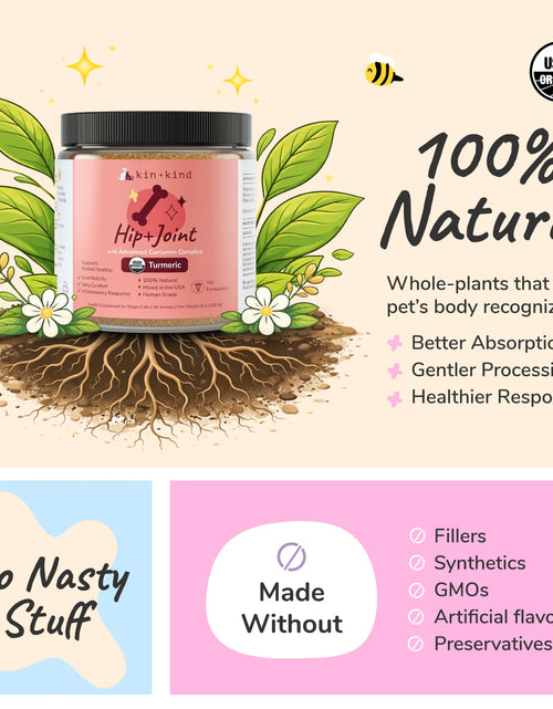 Load image into Gallery viewer, Organic Hip+Joint Supplement for Dogs &amp; Cats (Medium) - 4 Oz
