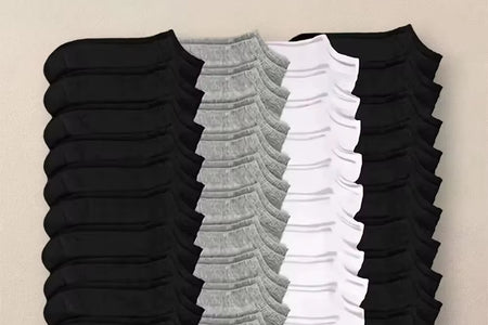 10/20/40 Pairs Men'S Boat Socks Business Sport Sweat Absorption Mature Summer Autumn Solid Color Versatile Ankle Socks