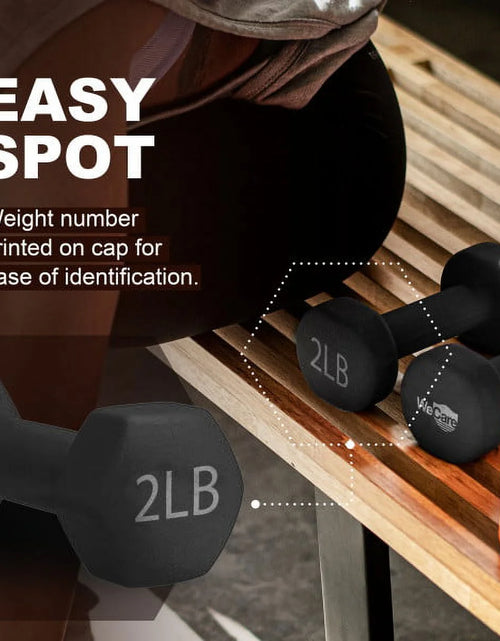 Load image into Gallery viewer, Fitness, 2Lb Neoprene Dumbbell, Pair - Black
