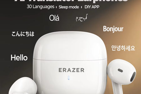 [AI Translator Earphones] Erazer Xt92Pro Bluetooth Earphones Real-Time Translate Earbuds Wireless Headphones for Travel Talking