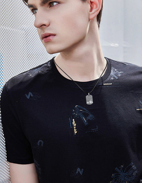 Load image into Gallery viewer, Mens Pendant Necklace 925 Sterling Silver Father'S Love to Son Pendant Necklaces Birthday Xmas Gift Jewelry for Man Dad
