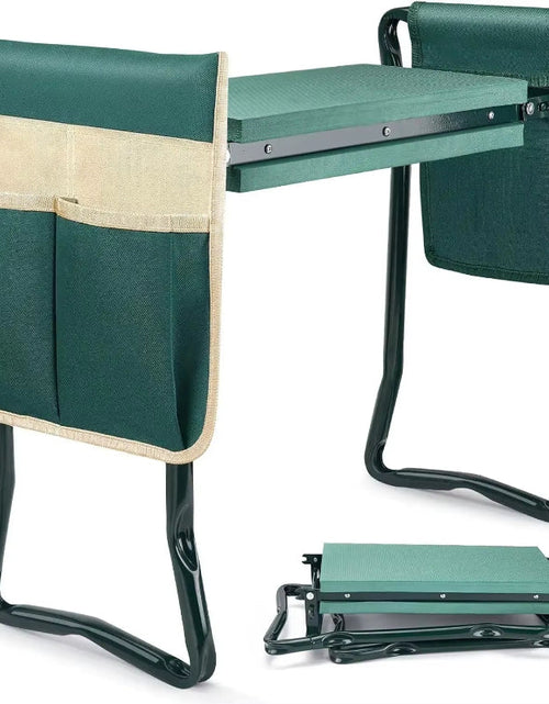Load image into Gallery viewer, Folding Garden Kneeler Stool Bench Tool Pouch Storage Bag Protect Knees Sturdy Pad Seat Bearing Multi Pockets
