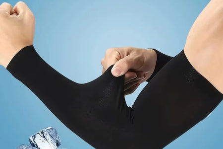 Ice Silk Sports Arm Sleeves Cycling Sun UV Protection Outdoor Travel Running Gym Fitness Cool Summer Arm Sleeves