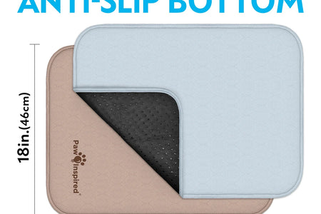 2Ct  Dog Crate Pads Mats Size 24X18” for Use with 24” Kennel and Crate | Washable Waterproof Dog Pee Pads