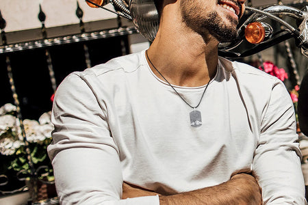 Mens Pendant Necklace 925 Sterling Silver Father'S Love to Son Pendant Necklaces Birthday Xmas Gift Jewelry for Man Dad