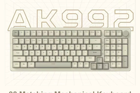 AK992 Wired Mechanical Keyboard 98-Key Full Layout Hot-Swap USB Gaming Keyboard Multimedia Key Knob for Desktop PC Laptop